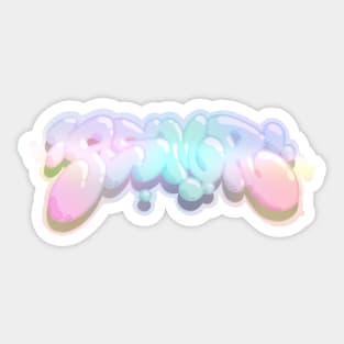 ASMR - Pastel Aesthetic Bubble Letters Sticker